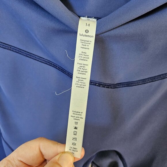 Lululemon All The Right Places Pant II Workout Leggings Emperor Blue Size 14 28" - Picture 8 of 8